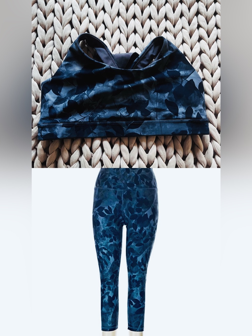 Old Navy Power Soft Matching set Floral Print Leggings & sports bra Set